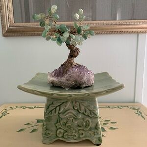 (2) Chinese Celadon Glazed porcelain Pillows